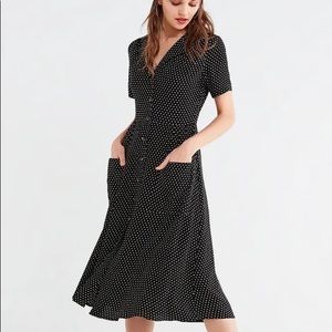 URBAN OUTFITTERS POLKA DOT MIDI DRESS